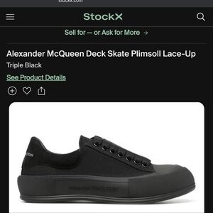 Black Alexander McQueen Sneakers men's size